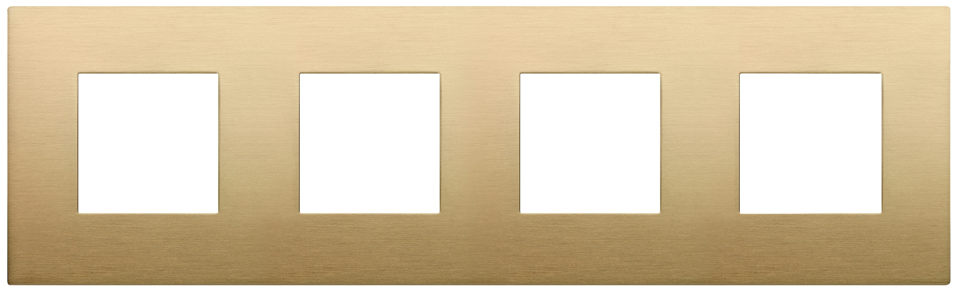 VIMAR - PLACCA 8M (2+2+2+2)INT71 CL OTTONE SPAZZ 19669.12.01