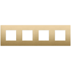 VIMAR - PLACCA 8M (2+2+2+2)INT71 CL OTTONE SPAZZ 19669.12.01