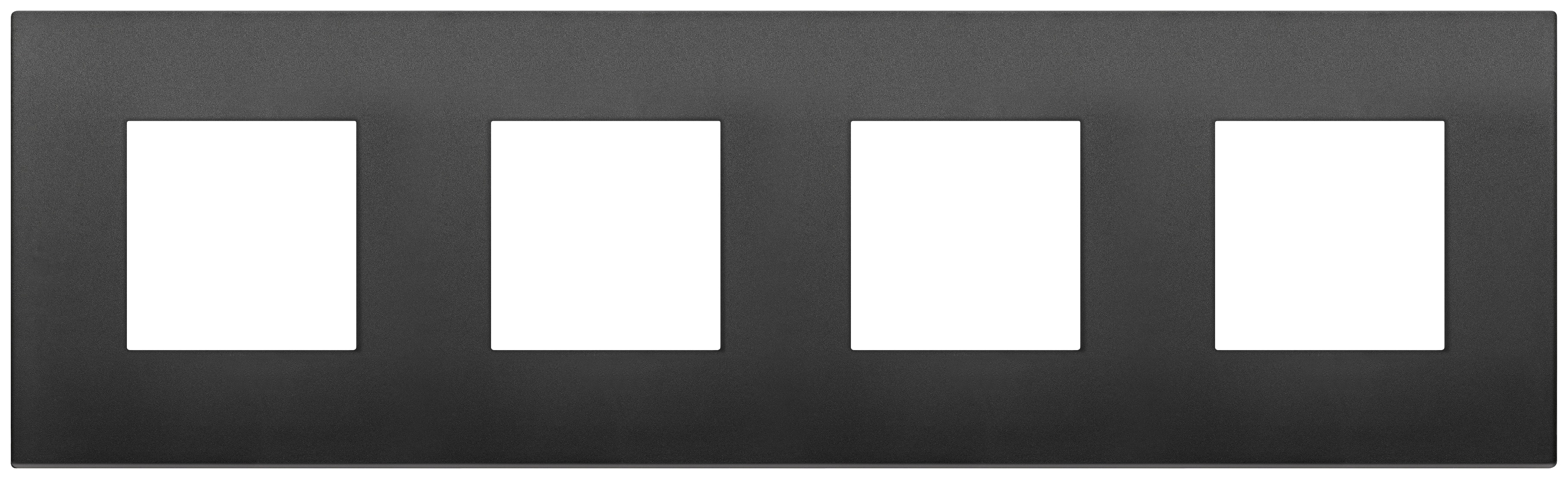 VIMAR - PLACCA 8M (2+2+2+2)INT71 CL NERO 19669.71