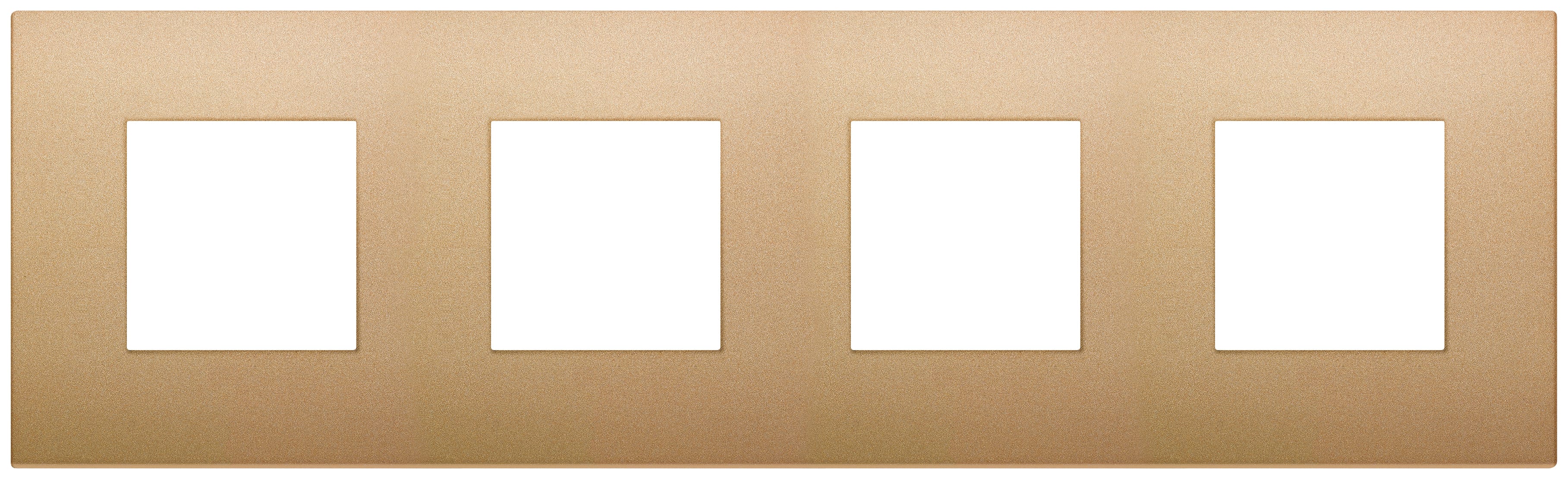 VIMAR - PLACCA 8M (2+2+2+2)INT71 CL ORO MATT