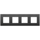 VIMAR - PLACCA 8M (2+2+2+2)INT71 CL ANTIBAT.NERO 19669.AB.71