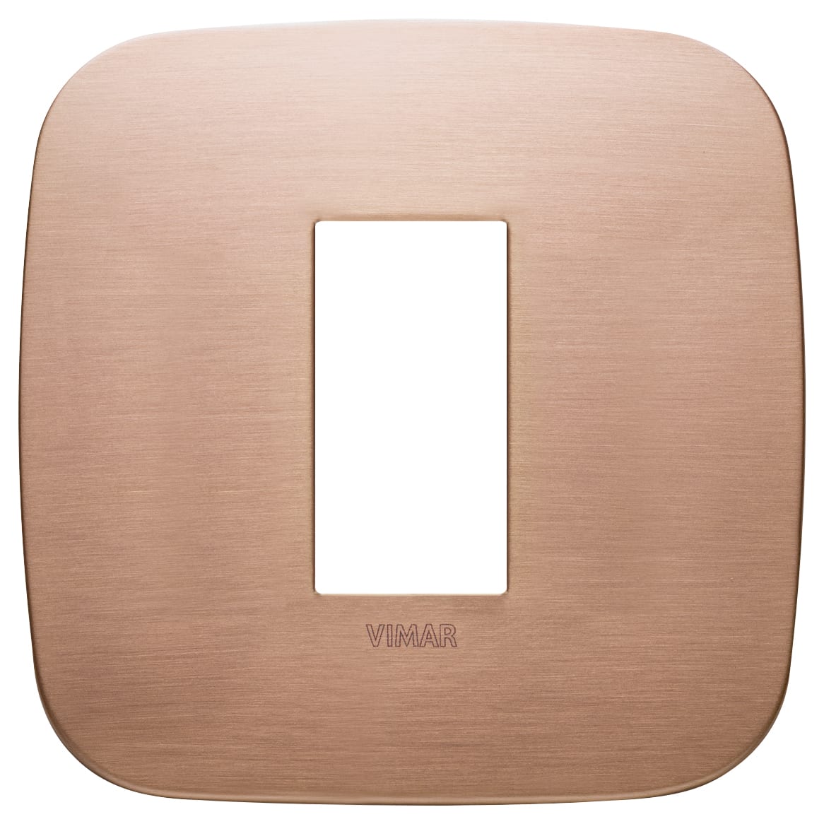 VIMAR - PLACCA ROUND 1M RAME SPAZZOLATO 19671.11