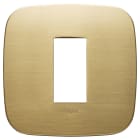 VIMAR - Placca Round 1 Modulo Ottone Spazzolato Metallo