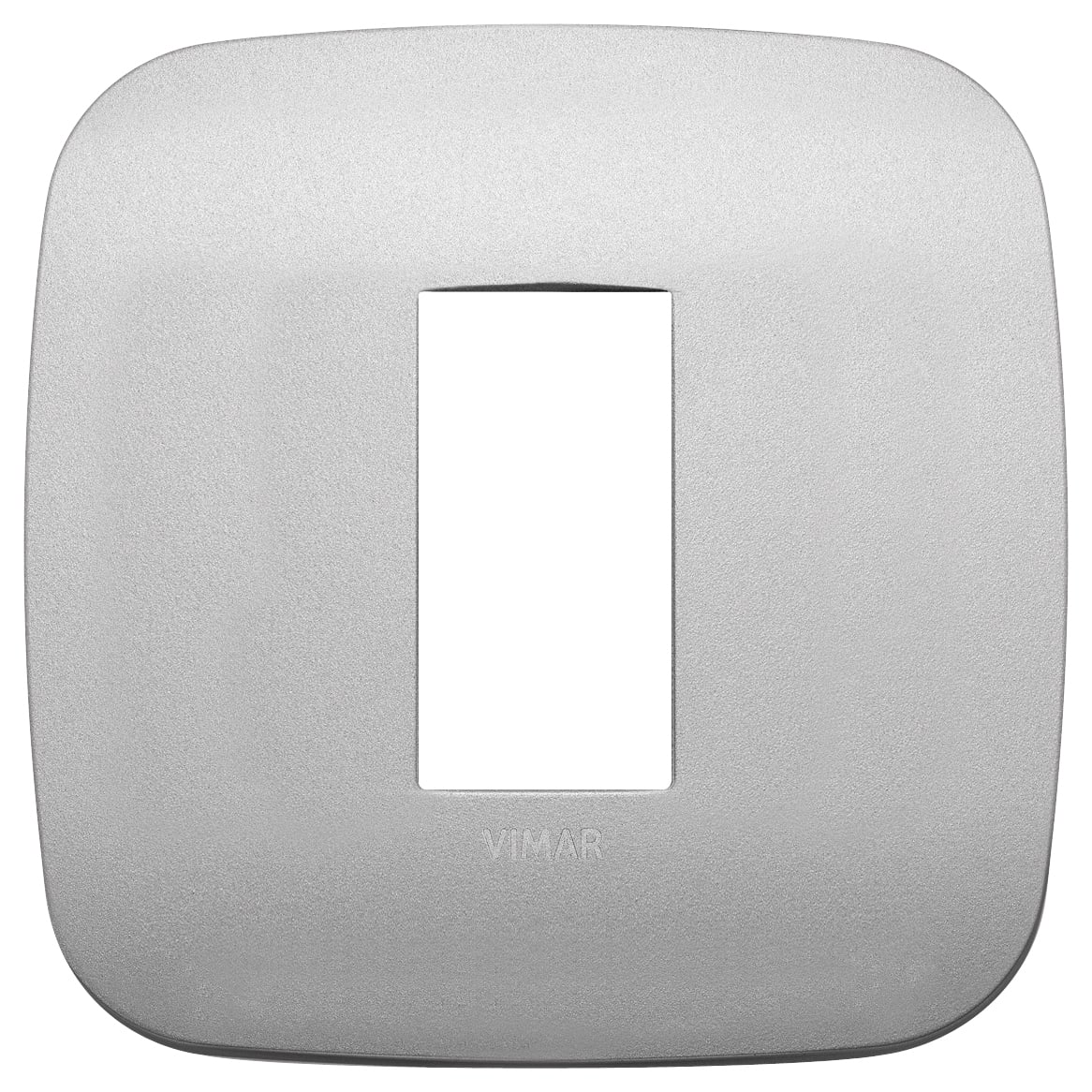 VIMAR - PLACCA ROUND 1M ARGENTO MATT