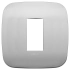 VIMAR - PLACCA ROUND 1M ARGENTO MATT