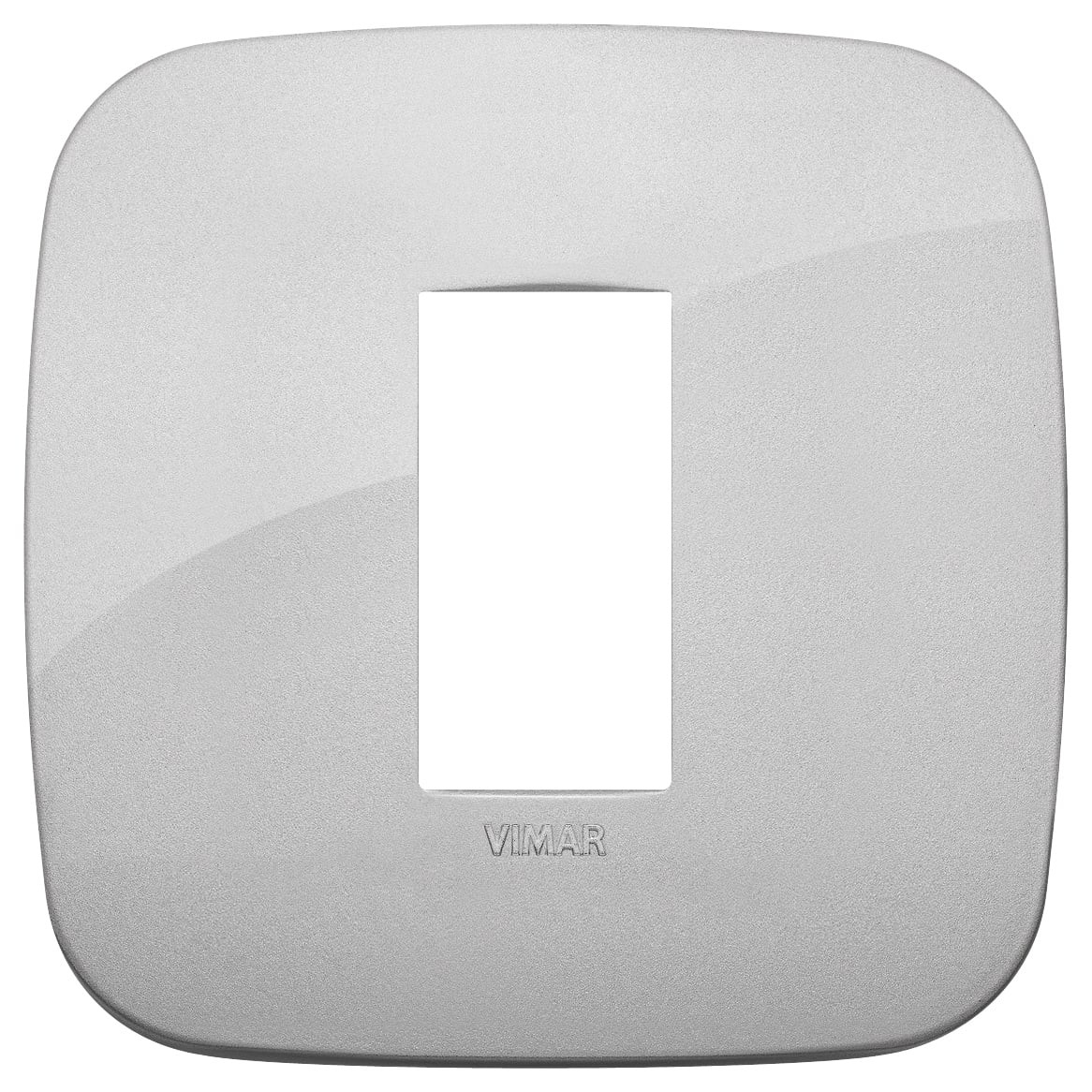 VIMAR - Placca tonda 1M in Tecnopolimero Argento