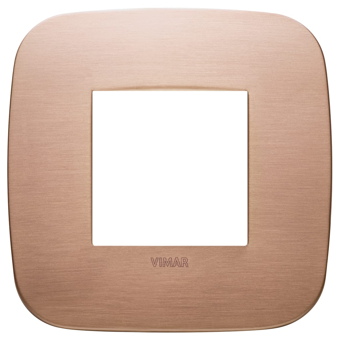 VIMAR - PLACCA ROUND 2M RAME SPAZZOLATO