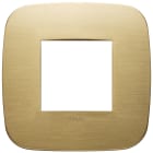 VIMAR - Placca tonda 2 moduli in ottone spazzolato - Materiale elettrico