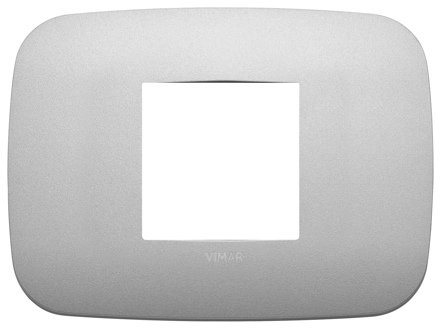 VIMAR - PLACCA ROUND 2M CENTRALI ARGENTO MATT