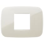 VIMAR - Placca tonda 2 moduli centrali in tecnopolimero avorio Reflex 19682.67