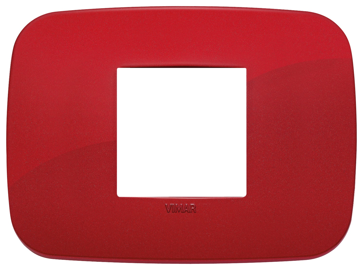 VIMAR - PLACCA ROUND 2M CENTRALI ROSSO