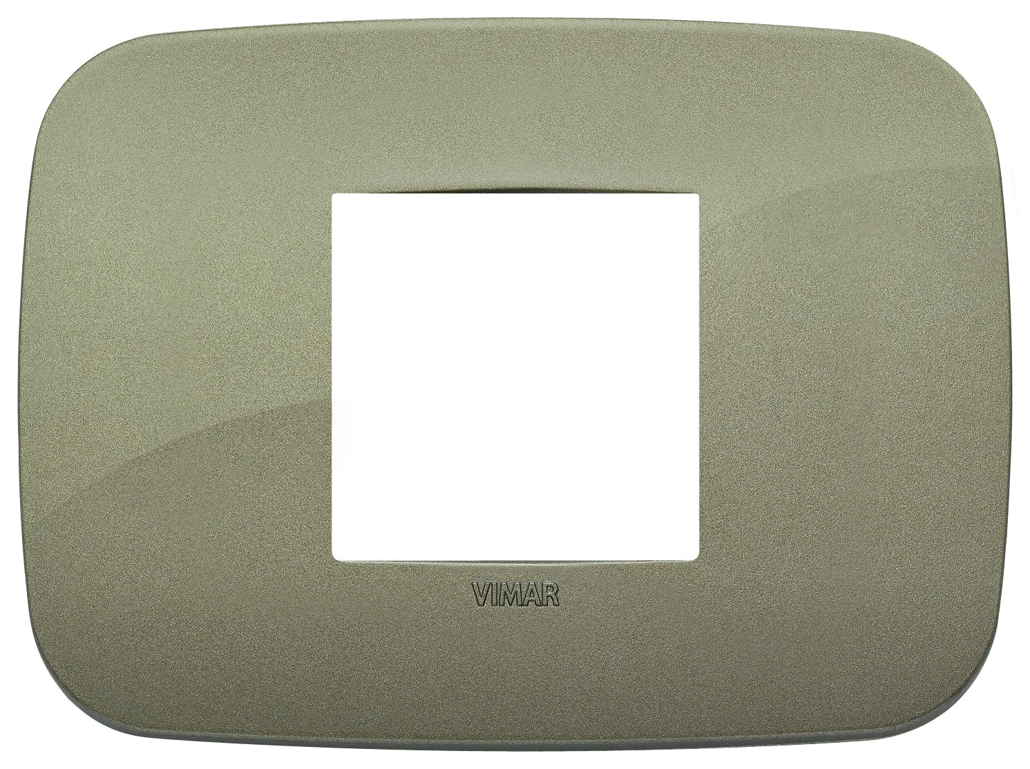 VIMAR - Placca Round 2 Moduli Centrali Verde Tecnopolimero