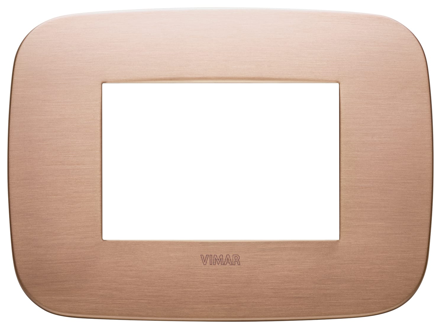 VIMAR - PLACCA ROUND 3M RAME SPAZZOLATO 19683.11