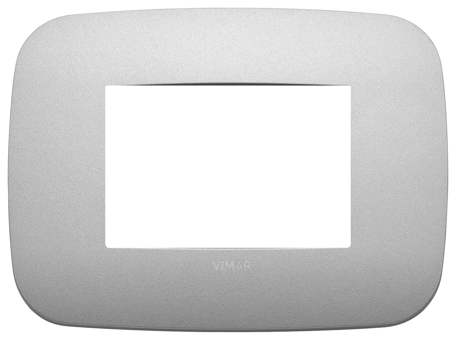 VIMAR - PLACCA ROUND 3M ARGENTO MATT