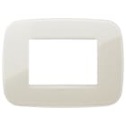 VIMAR - Placca tonda 3 moduli in tecnopolimero riflettente avorio 19683.67