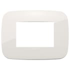 VIMAR - Placca tonda 3 moduli in tecnopolimero avorio