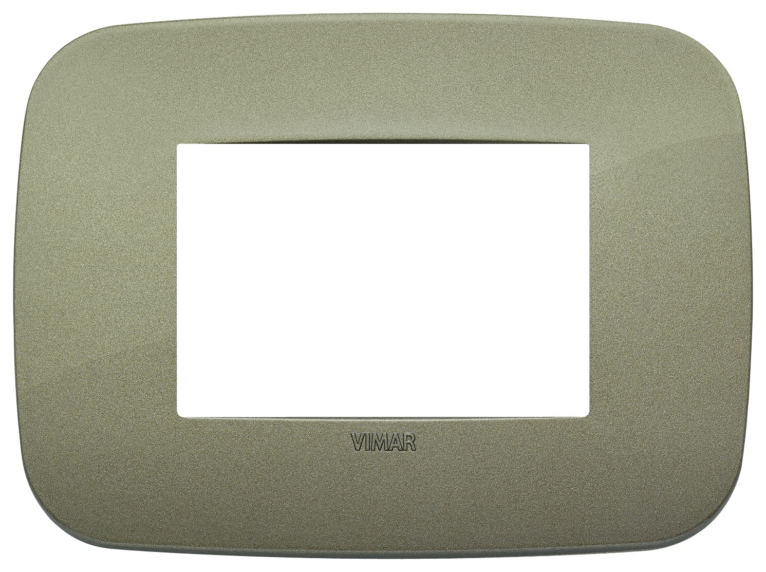 VIMAR - Placca Rotonda 3 Moduli Verde Tecnopolimero