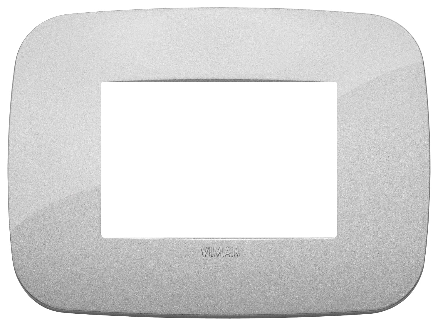 VIMAR - Placca Rotonda 3 Moduli in Tecnopolimero Argento