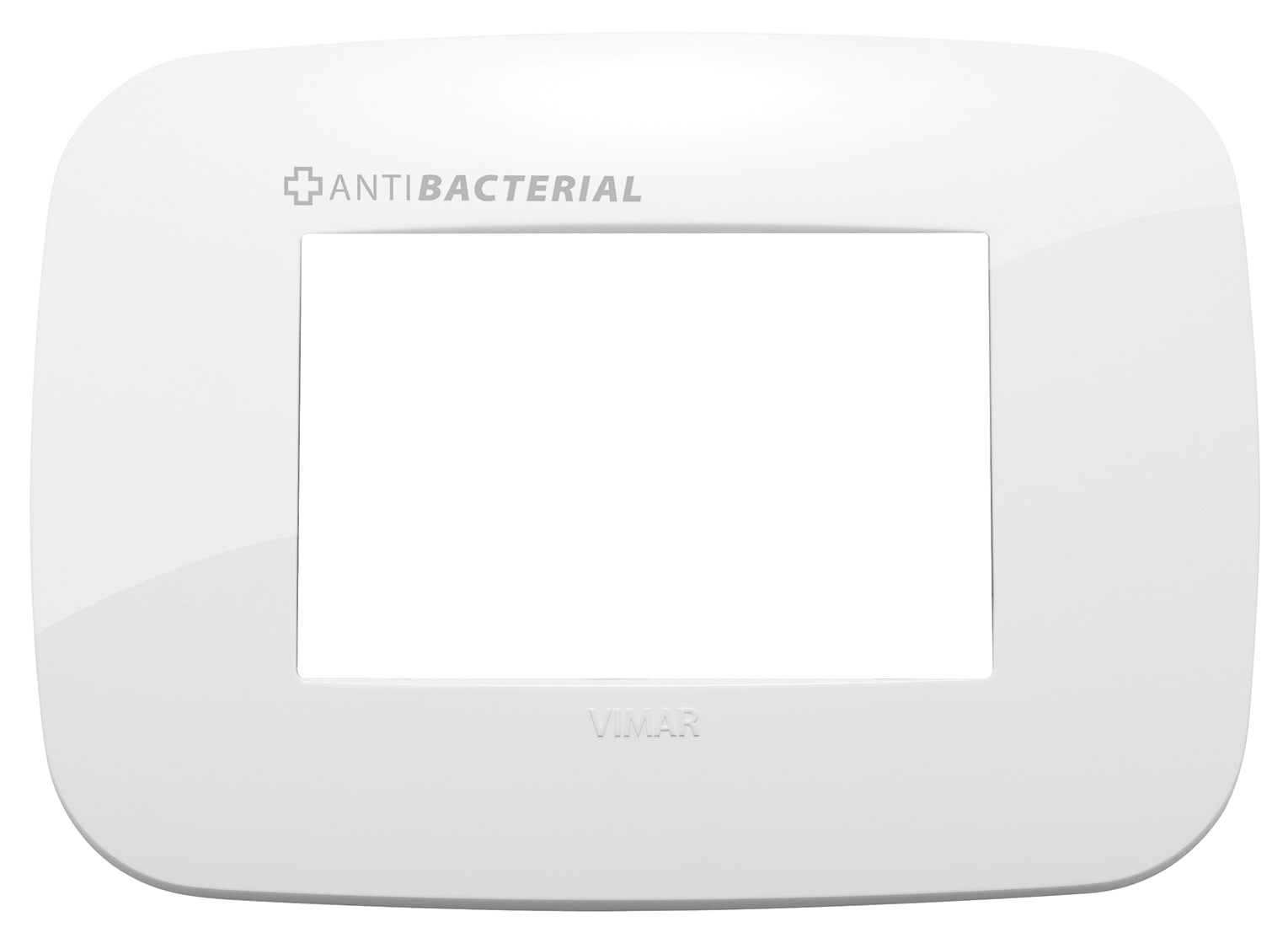 VIMAR - PLACCA ROUND 3M ANTIBATTERICO BIANCO