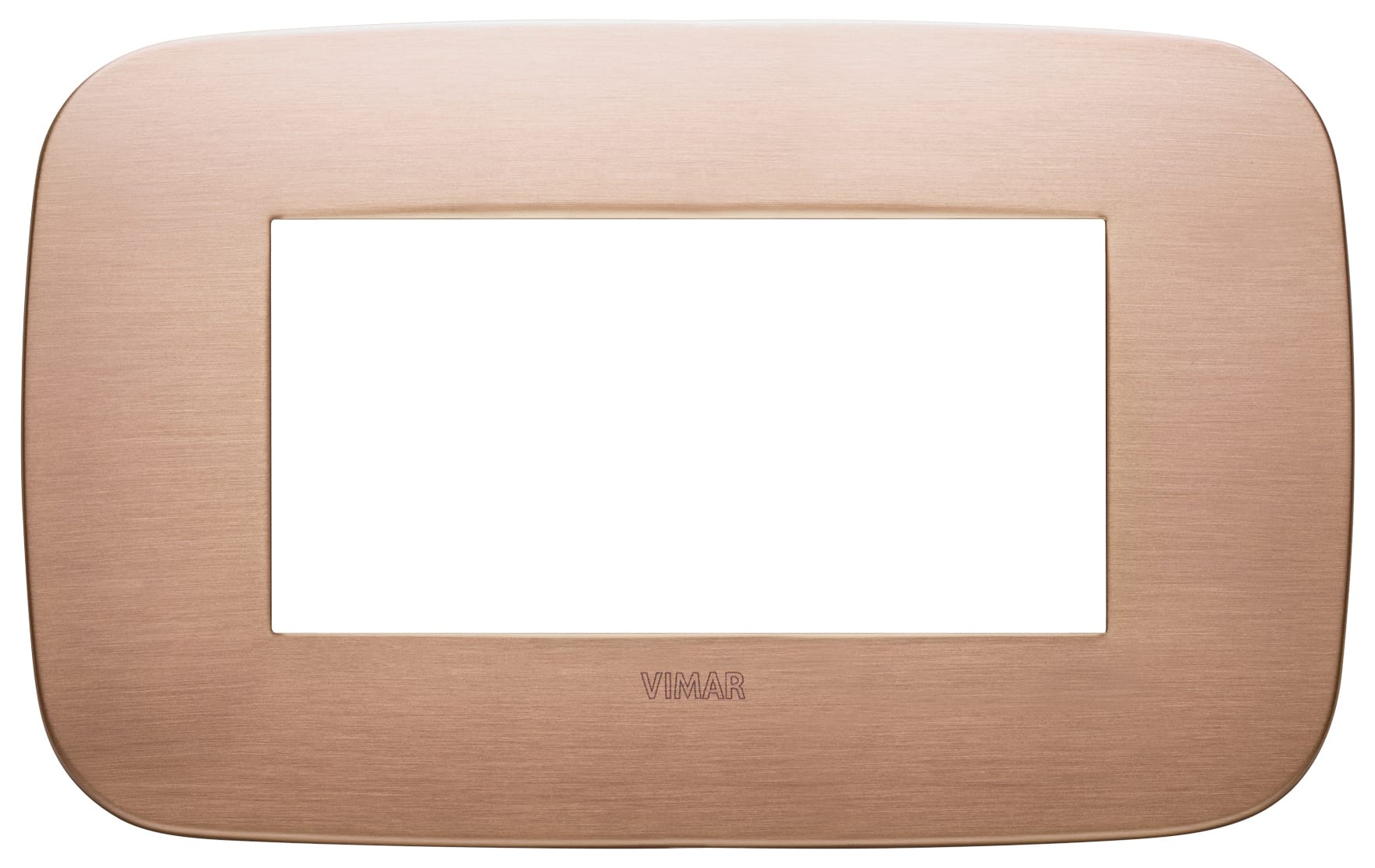 VIMAR - PLACCA ROUND 4M RAME SPAZZOLATO 19684.11