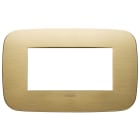 VIMAR - Placca tonda 4 moduli in ottone spazzolato 19684.12.01