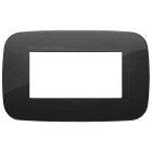 VIMAR - PLACCA ROUND 4M ANTIBATTERICO NERO