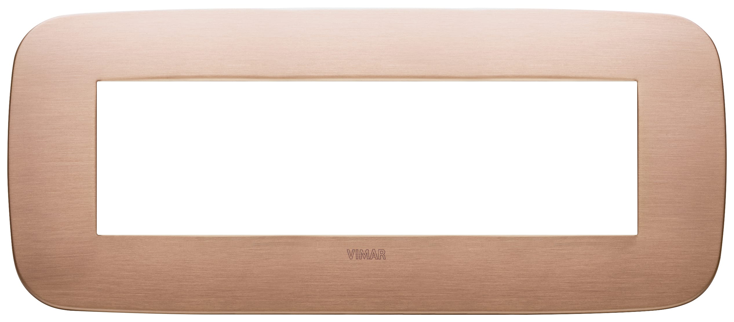 VIMAR - PLACCA ROUND 7M RAME SPAZZOLATO 19687.11