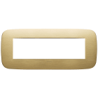 VIMAR - Placca tonda 7 moduli in ottone spazzolato - Materiale elettrico 19687.12.01