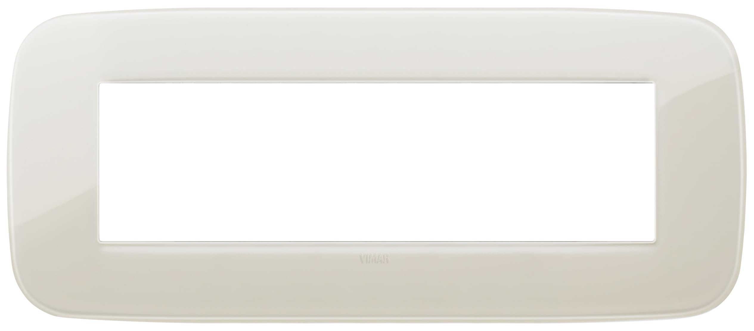 VIMAR - Placca tonda 7 moduli in tecnopolimero avorio con rifinitura reflex 19687.67
