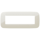 VIMAR - Placca tonda 7 moduli in tecnopolimero avorio con rifinitura reflex