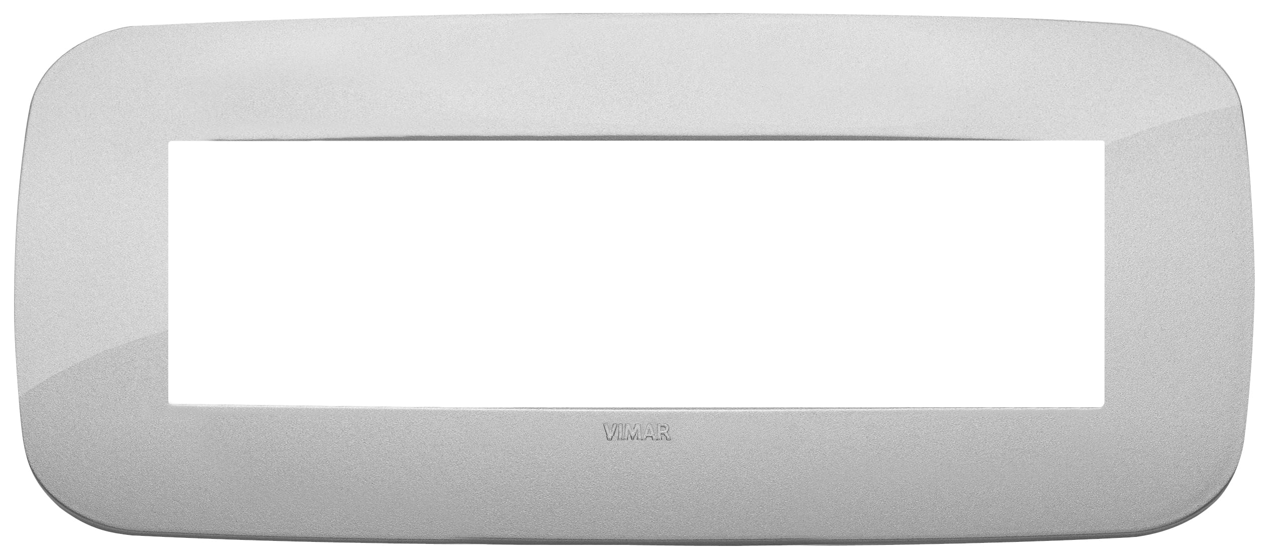 VIMAR - Placca tonda 7 moduli in tecnopolimero argento