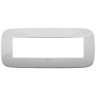 VIMAR - Placca tonda 7 moduli in tecnopolimero argento