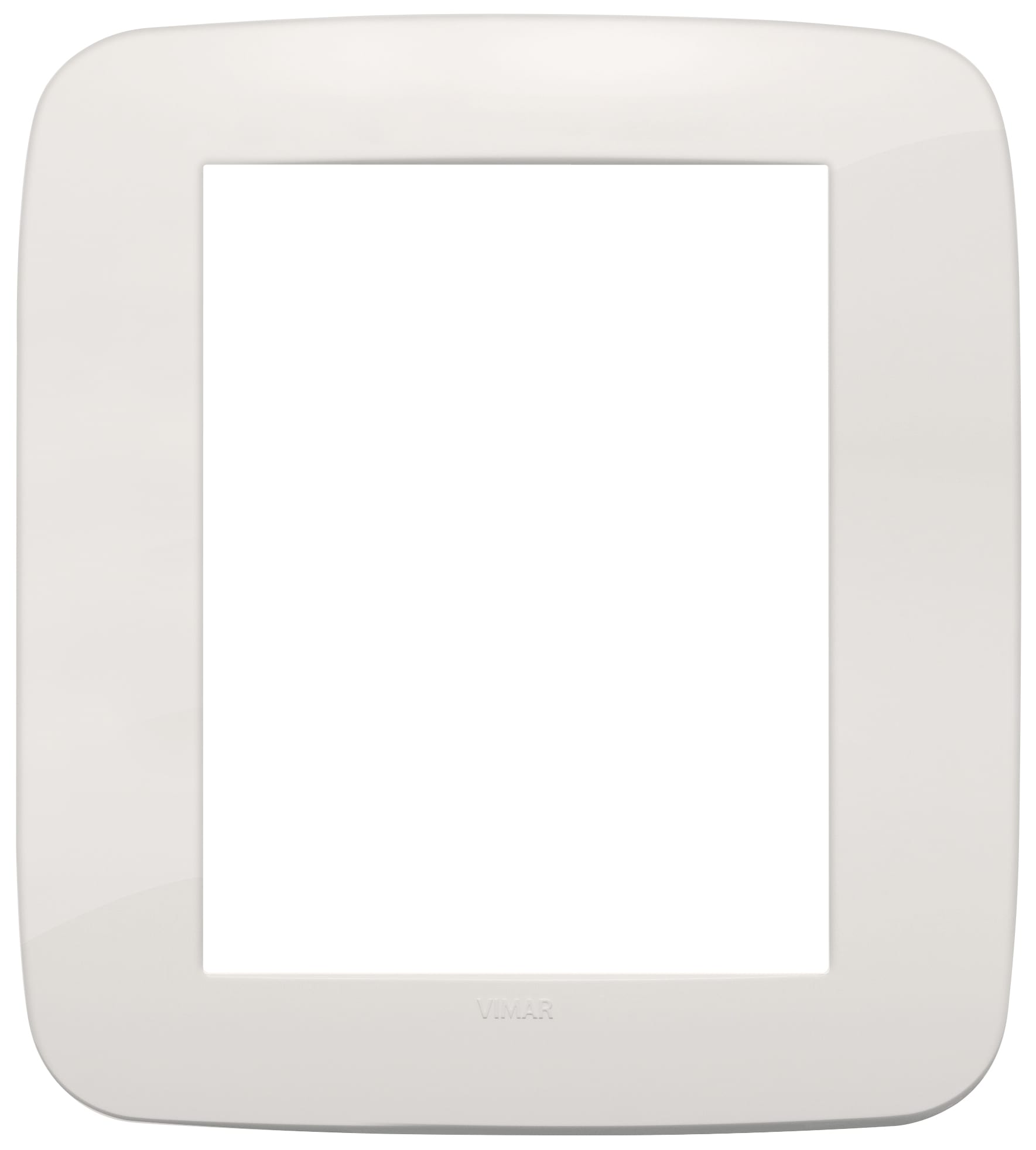 VIMAR - Placca tonda 8M Avorio - Moduli 4+4, Tecnopolimero 19698.83