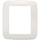 VIMAR - Placca tonda 8M Avorio - Moduli 4+4, Tecnopolimero 19698.83