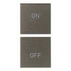 VIMAR - DUE MEZZI TASTI 1M SIMBOLI ON/OFF METAL 19751.1.M