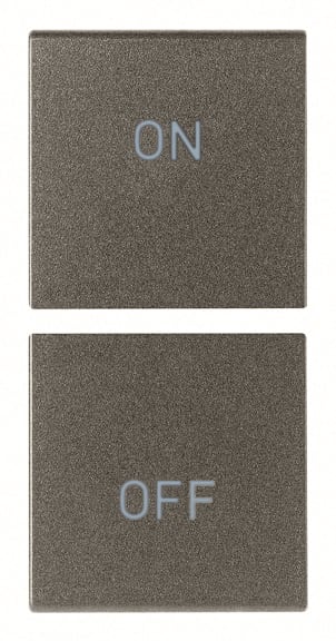 VIMAR - DUE MEZZI TASTI 1M SIMBOLI ON/OFF METAL