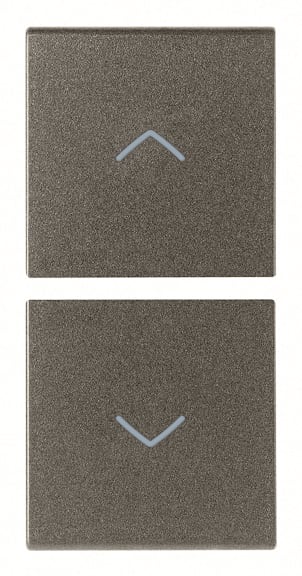 VIMAR - DUE MEZZI TASTI 1M SIMBOLI FRECCE METAL