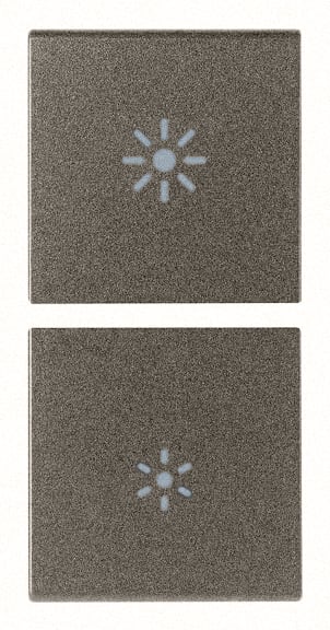 VIMAR - DUE MEZZI TASTI 1M DIMMER METAL 19751.3.M