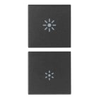 VIMAR - DUE MEZZI TASTI 1M DIMMER GRIGIO