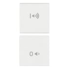 VIMAR - Due Mezzi Tasti 1M On/Off Volume Bianco Intercambiabili Modulo Simboli. 19751.4.B