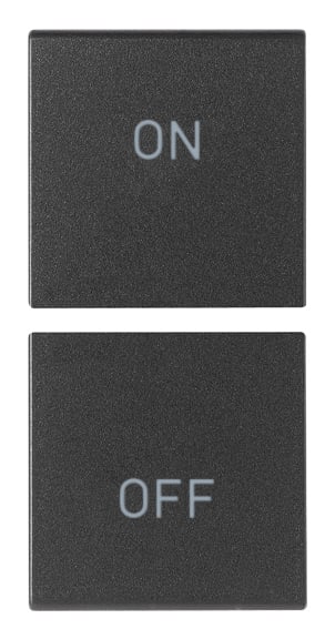 VIMAR - DUE MEZZI TASTI 1M ON/OFF ANTIBAT.GRIGIO