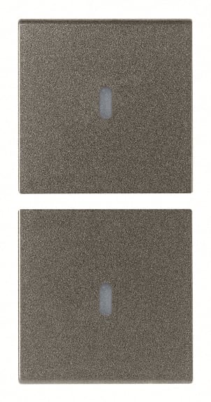 VIMAR - DUE MEZZI TASTI 1M NEUTRO PERS. METAL 19751.M