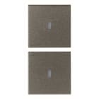 VIMAR - DUE MEZZI TASTI 1M NEUTRO PERS. METAL 19751.M