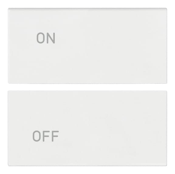 VIMAR - DUE MEZZI TASTI 2M SIMBOLI ON/OFF BIANCO