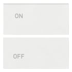 VIMAR - DUE MEZZI TASTI 2M SIMBOLI ON/OFF BIANCO 19752.1.B