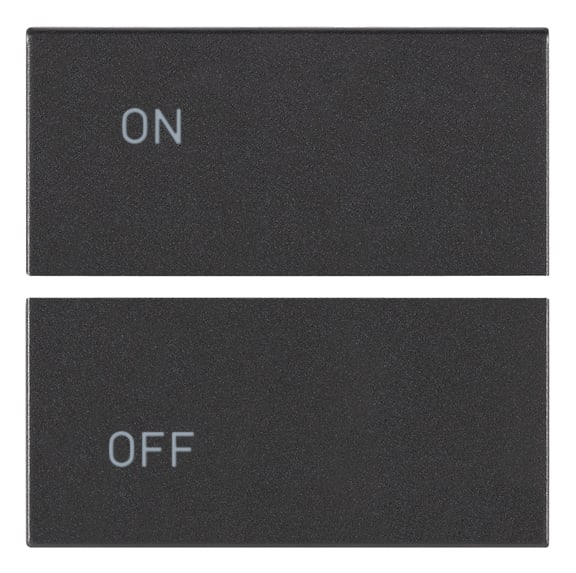 VIMAR - DUE MEZZI TASTI 2M SIMBOLI ON/OFF GRIGIO