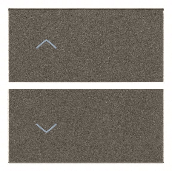 VIMAR - DUE MEZZI TASTI 2M SIMBOLI FRECCE METAL 19752.2.M