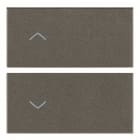 VIMAR - DUE MEZZI TASTI 2M SIMBOLI FRECCE METAL