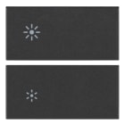 VIMAR - DUE MEZZI TASTI 2M DIMMER GRIGIO