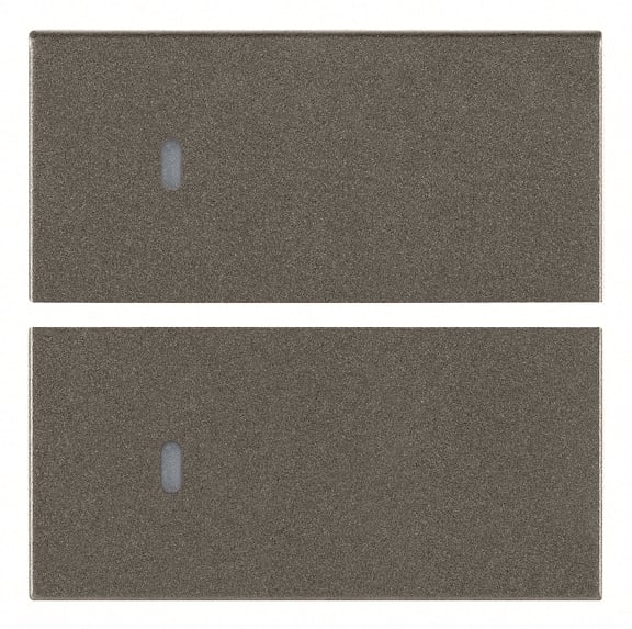 VIMAR - DUE MEZZI TASTI 2M NEUTRO PERS. METAL 19752.M